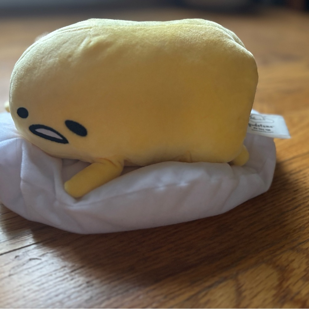 Sanrio Gudetama Yellow and White Stuffed Toy